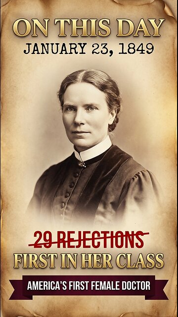 January 23rd, 1849: First Woman Doctor, 29 Rejections, 1 Legacy