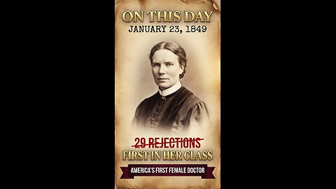January 23rd, 1849: First Woman Doctor, 29 Rejections, 1 Legacy