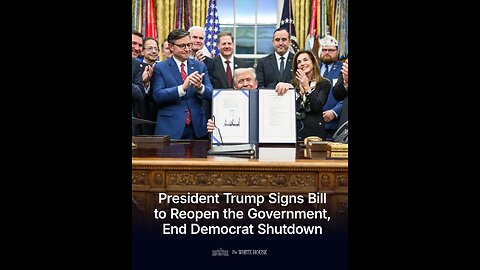 Government Reopens as Trump signs bill
