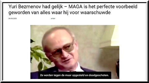 Yuri Bezmenov had gelijk,