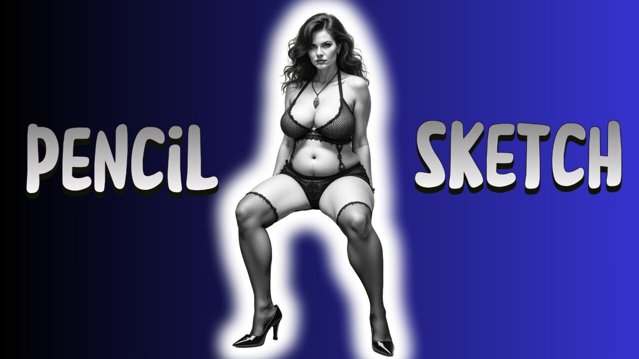 Hot Woman Over 40 pencil sketch