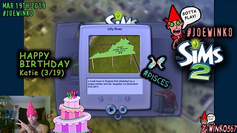 Happy Sims 2 Birthday Katie! - Sims 2 Live Stream (Mar 19th 2019) - Joe Winko