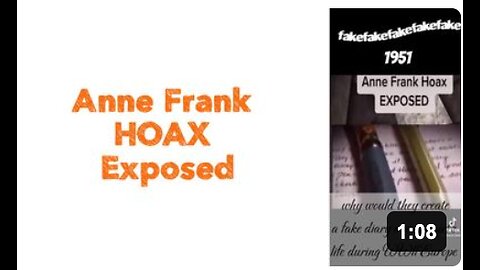 Anne Frank HOAX Exposed