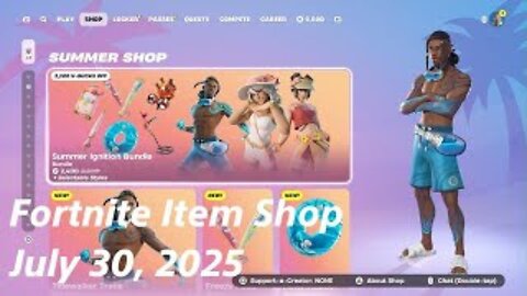 Fortnite Item Shop|July 30, 2025(*New* Summer Ignition Bundle)