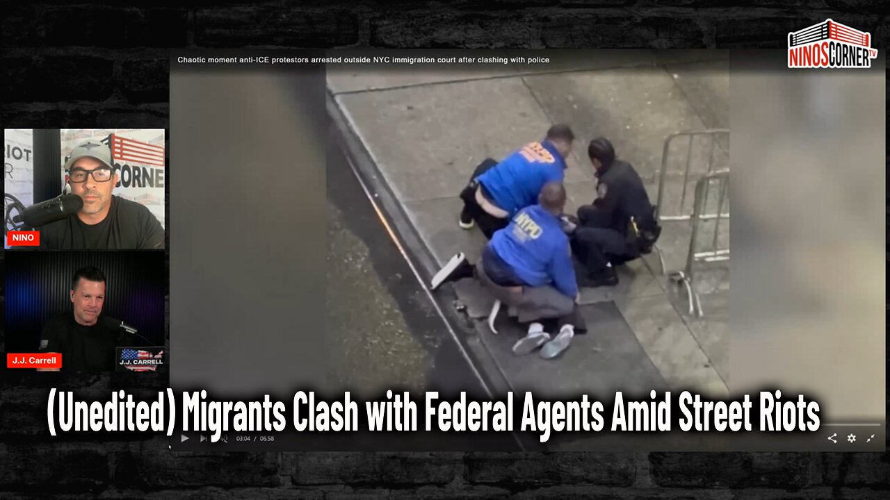 Ninos Corner TV (Unedited) Migrants Clash with Federal Agents Amid Street Riots