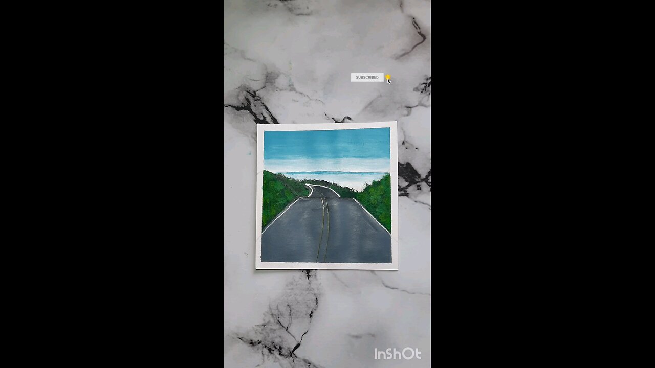 Road painting ' Easy way to paint road scenery