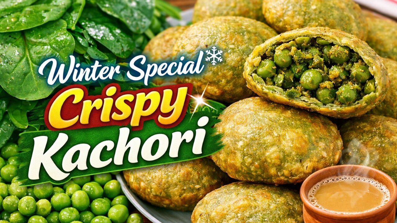 Winter Special Palak Matar Kachori