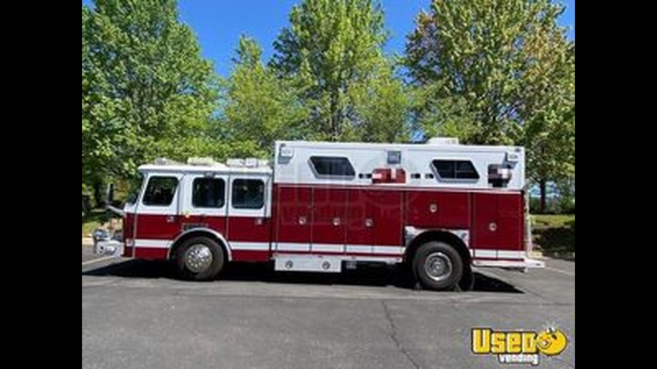 34' E-ONE Firetruck Turned Food Truck | Mobile Food Unit for Sale in Virginia!