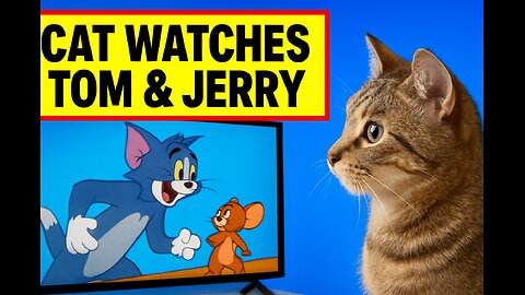 Cute Cat Watching Tom and Jerry 😻📺