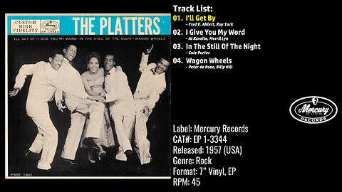 The Platters – The Platters - Part II (Full Record) – 1957 – CAT.# EP 1-3344