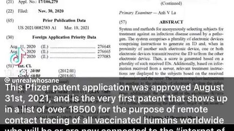 "2021 Update: Pfizer's Worldwide Remote Tracking Patent for Vaccinated Individuals"