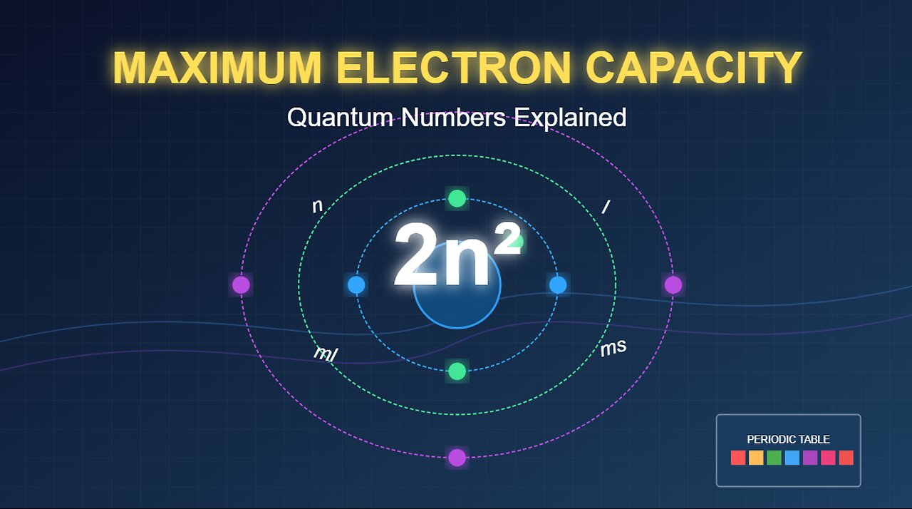 Quantum Numbers: How to Calculate Maximum Electron Capacity (2n² Formula Explained)