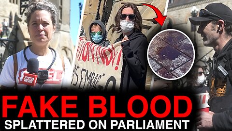 Anti-Israel vandals splatter fake blood on Parliament Hill — police take no action