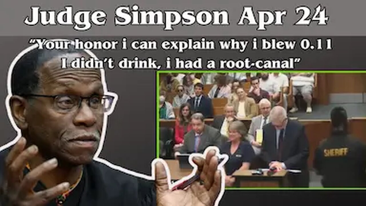 Hon. Judge Cedric Simpson - Apr 24 - DUI-woman tries to explain away being drunk on bond.