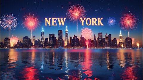 🎆 Stunning Fireworks Over the NYC Skyline | Night View Across the Water