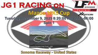 JG1 RACING on LFM - Mazda MX5 Cup - Sonoma Raceway - United States - Split 1