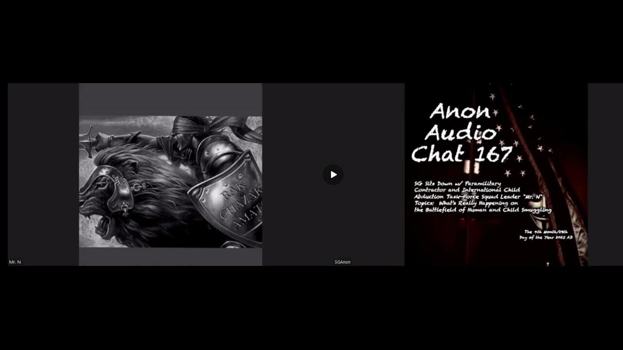 Paramilitary Contractor & Child Rescue Strike-Team Squad Leader w/ SG Anon - Firsthand Reporting on War to #SaveOurChildren (4.29.25) Audio Chat 167
