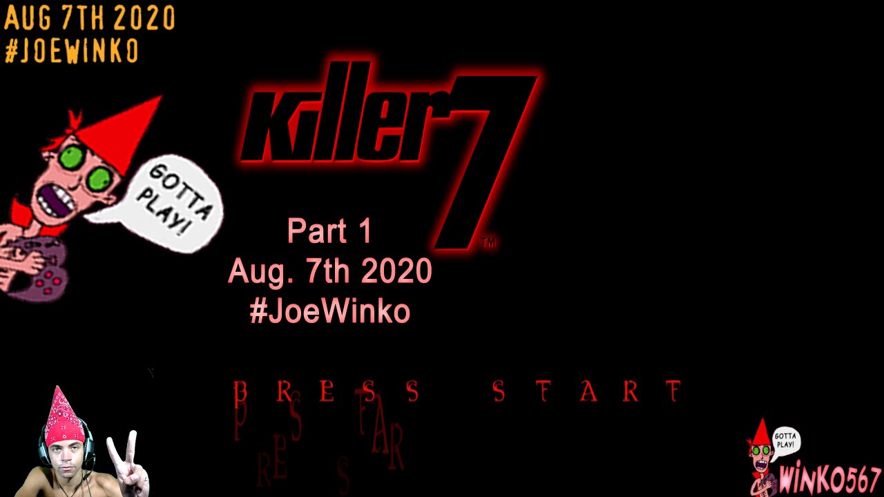 Killer7 (Part 1) Gaming Livestream (Aug 7th 2020) Joe Winko
