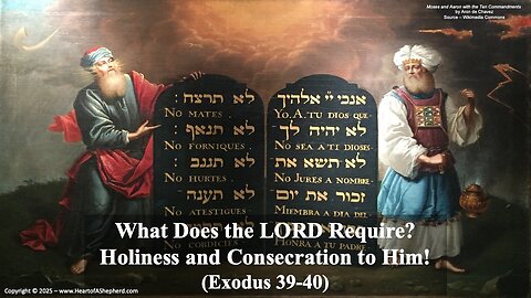 What Does the LORD Require? Holiness and Consecration to Him! (Exodus 39-40) – A daily Bible study.