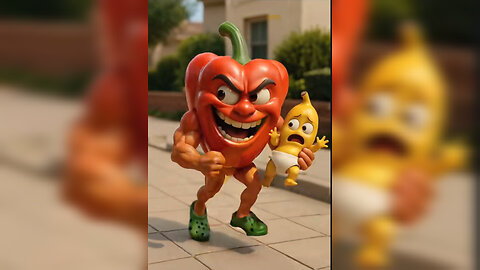 Bell pepper is teaching banana how to