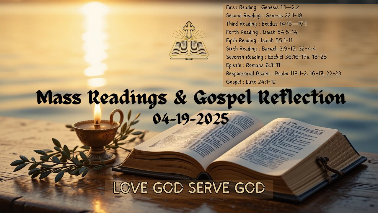 Today’s Holy Mass Readings and Gospel Reflection - Holy Saturday , April 19,2025