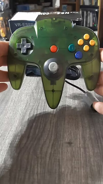 Nintendo 64 (N64) transparent green controller