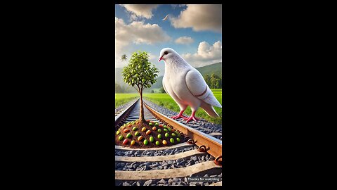 Plum Tree And Pegeon