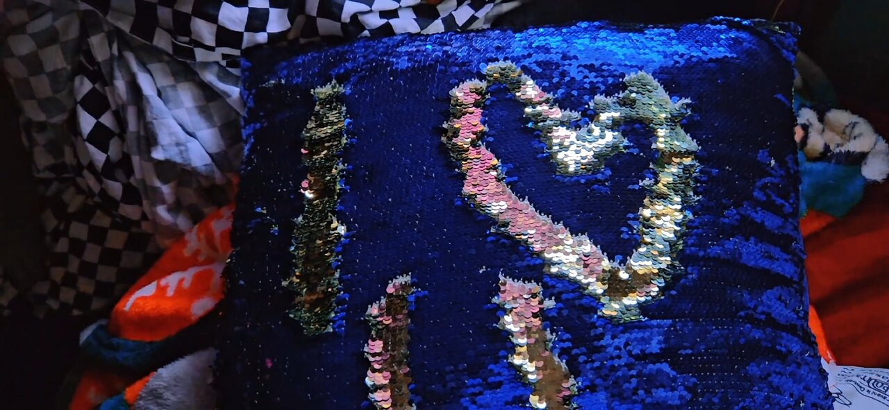 ASMR Playing with a Sequin Pillow