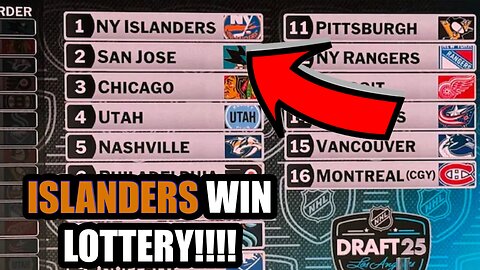 Islanders Win the NHL Draft Lottery! | NHL Playoffs get CRAZIER!!!!