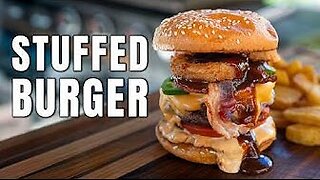 The Ultimate Stuffed Loaded Burger | Juicy, Cheesy & Flavor Packed!