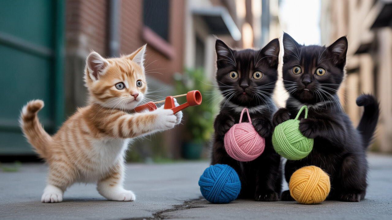 Kitten take revenge to robbers