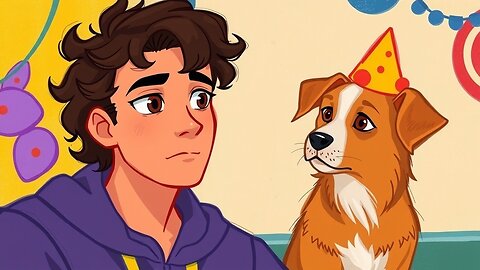 Boy Travelling With His Puppy/Dog On Train & Enjoying Beautiful View - Animated Story