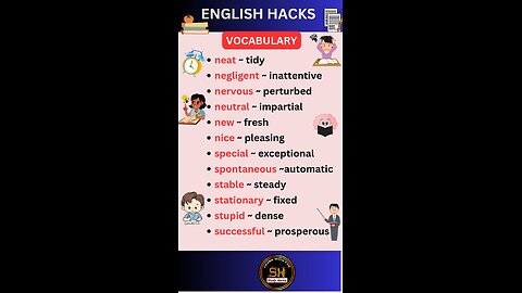 Most important daily use vocabulary for exam 2025 04 #studyhacks123 #vocabulary #english #shorts