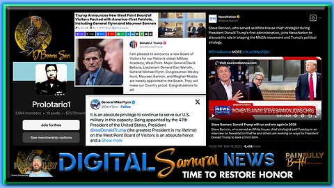 DSNews | What’s really up with Trump, Ariel (Prolotario1 on X), Lt. Gen. Michael Flynn & Sloppy Steve Bannon? Could we see a third Trump Presidential Term?