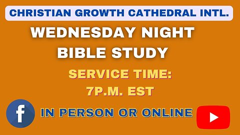 C.G.C. Wednesday Night Bible Study (September 24th 2025)
