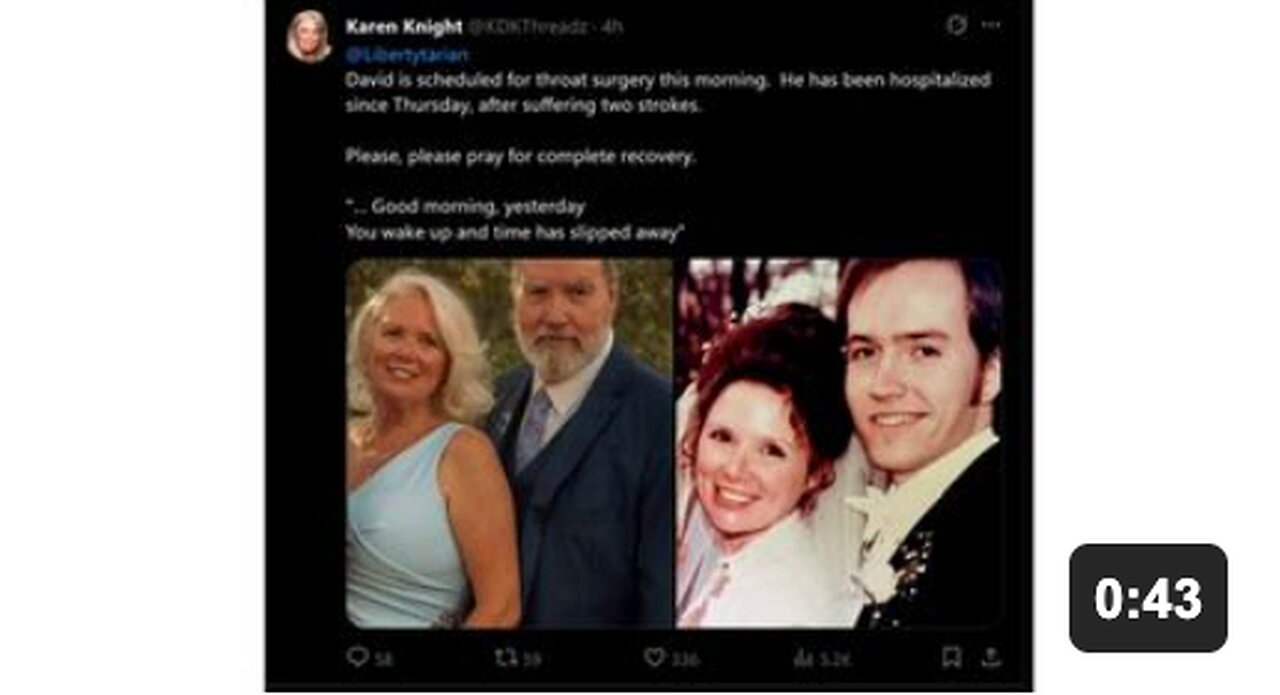 David Knight has been hospitalised after two strokes