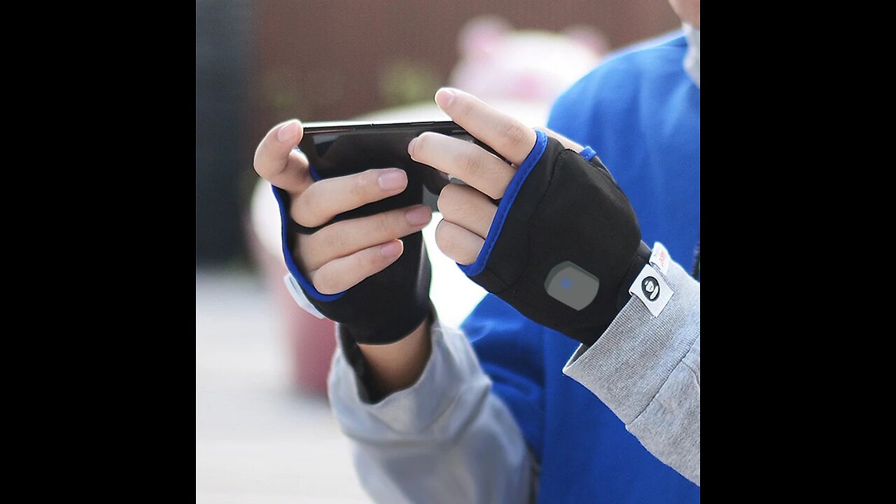 USB Rechargeable Heating Fingerless Gloves, with Adjustable Temperatures