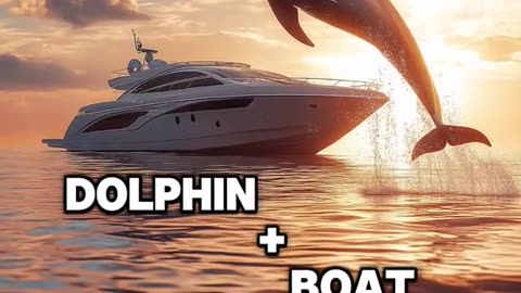 Boat Vs dolphin 🐬 transformer treding Short