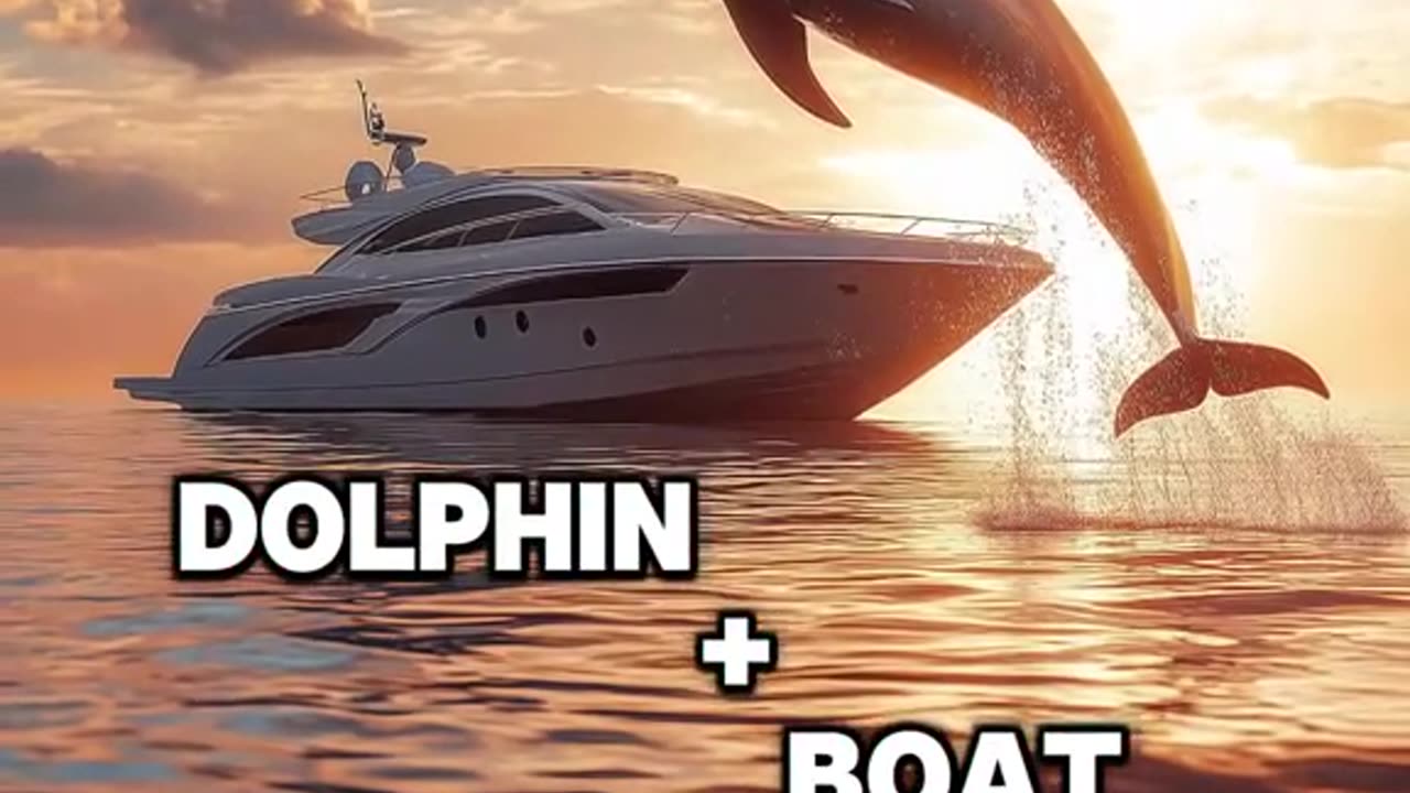 Boat Vs dolphin 🐬 transformer treding Short