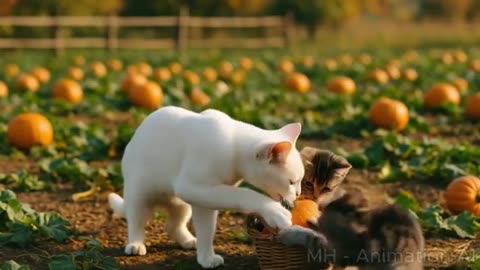 Mama Cat and Her Kitten Take a Painting Class and Make Steamed Buns Together at Home 🐱🎨