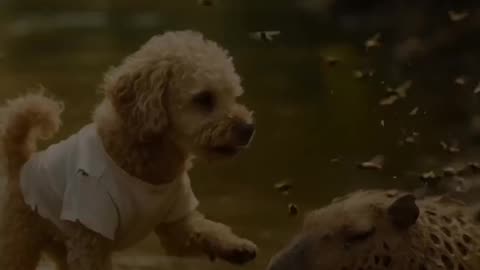 🐶 Hero Dog Saves Capybara from Bees! 🐝💖