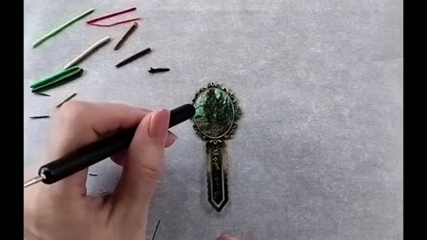 Polymer Clay Bookmarks Making-Cypresses and two women