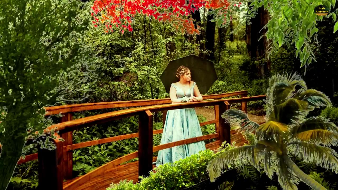 Calming Forest Rain sounds with soft piano music for sleep or relaxing #sleepmusic music #relaxing