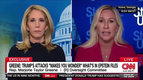 Rep MTG Questions Trump On The Epstein Files