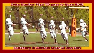 Prototype 454: Salisbury's John Dunbar 72yd TD pass to Ryan Kolb vs Buffalo State