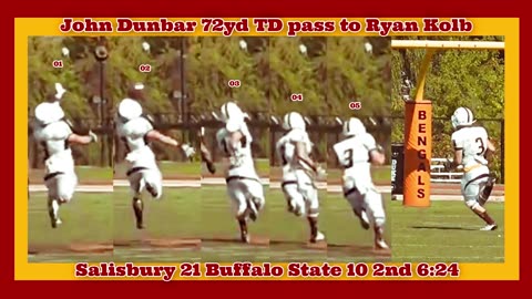 Prototype 454: Salisbury's John Dunbar 72yd TD pass to Ryan Kolb vs Buffalo State