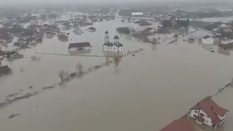 More than 800 buildings have been flooded in Prijedor, Bosnia, Herzegovina