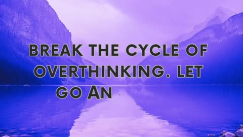 What if between you and peace… is the need to stop overthinking and start moving?