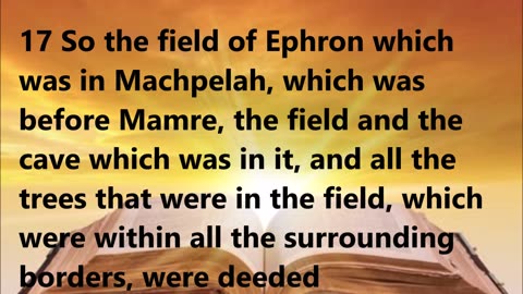 Abraham buys the field and buries Sarah.