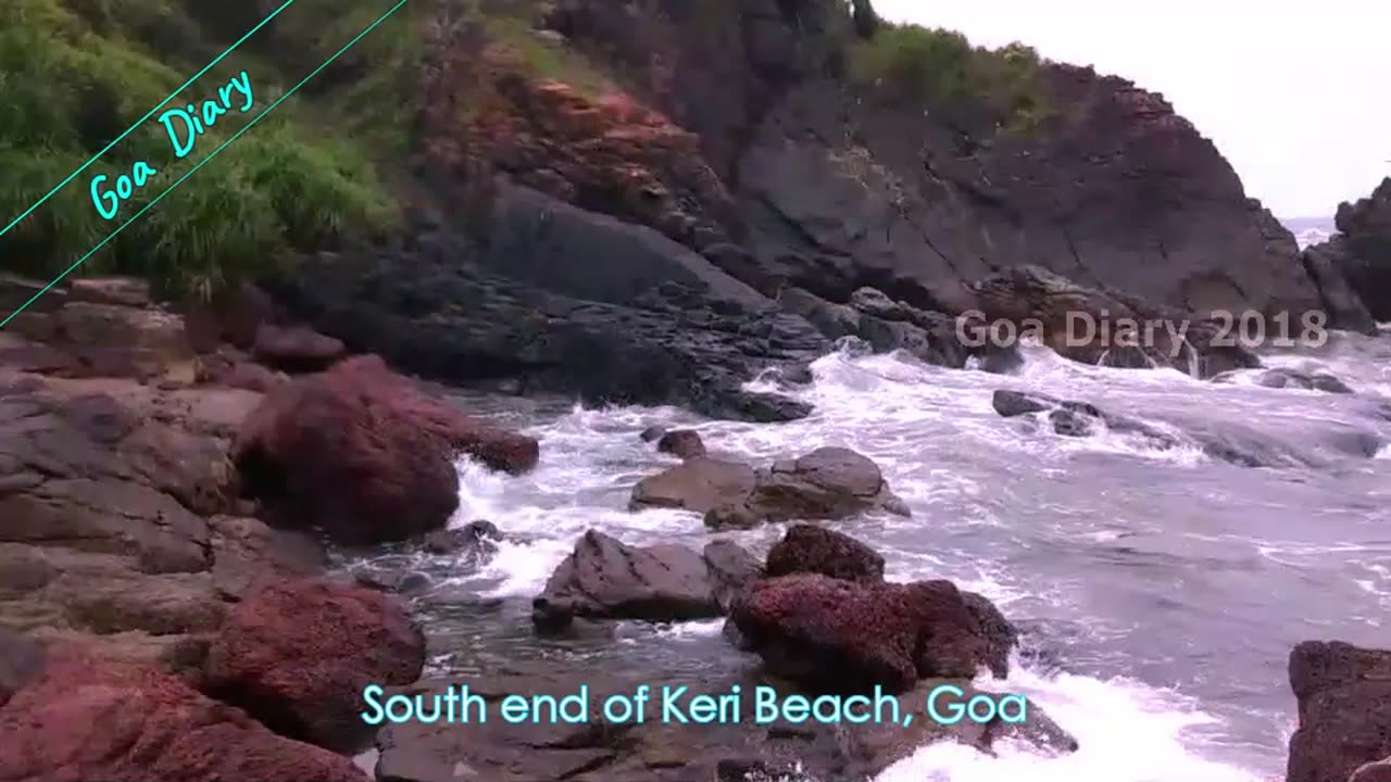Keri beach South End View, Wild Rock in Sea,